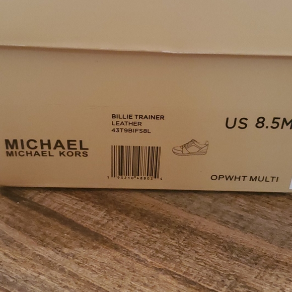 Michael Kors Billie Trainer Leather/Leopard Sneak - Picture 8 of 11